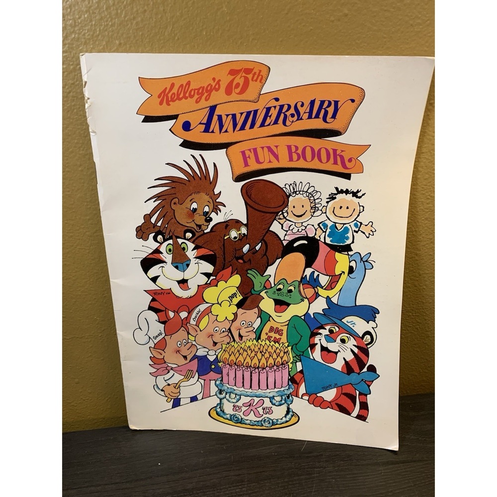Vintage Kellogg's 75th Anniversary Fun Book Coloring/Activity Book‎ 1980 Unused